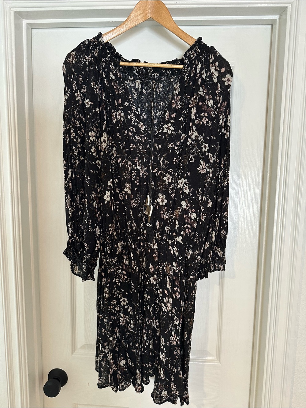 Zara Black Floral Mini  Dress